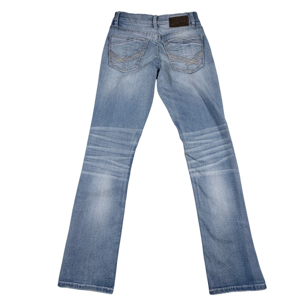 BKE Jake Mens Straight Leg Jeans Blue Medium‎ Wash Whiskered Denim 27R